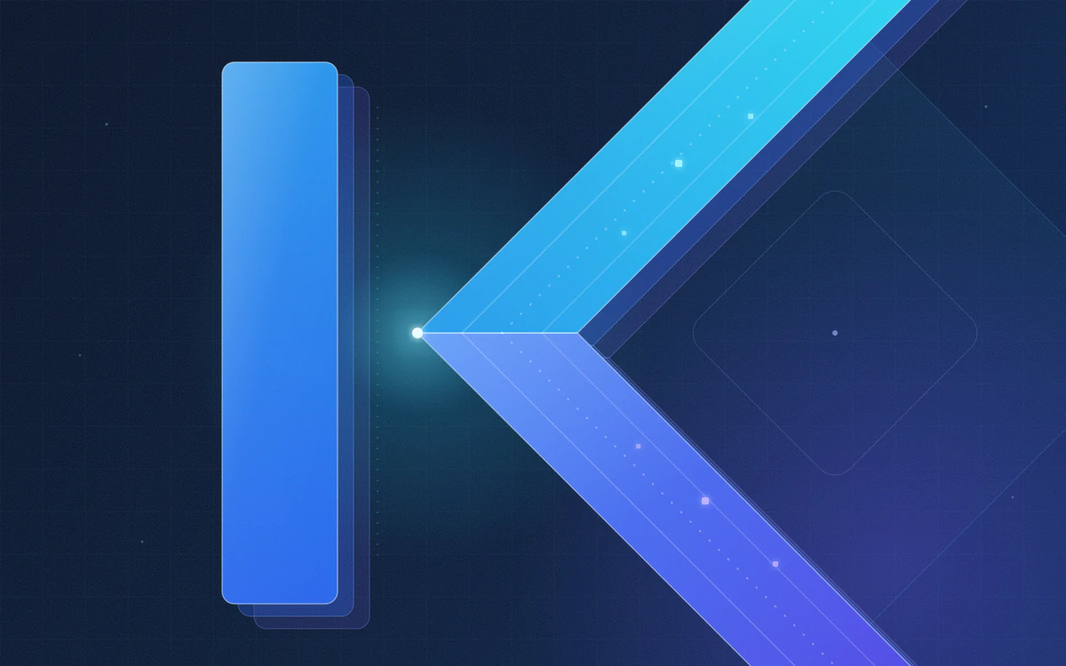 Abstract geometric brand composition inspired by the KEYXE K mark.